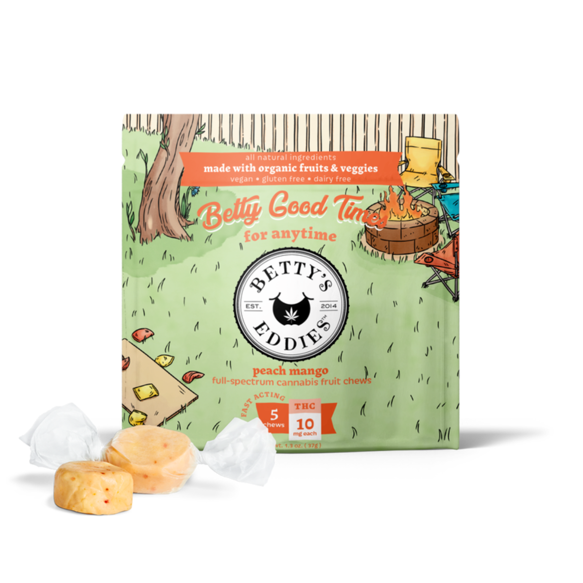 Photograph of product: Peach Mango Chews | TAX INCLUDED