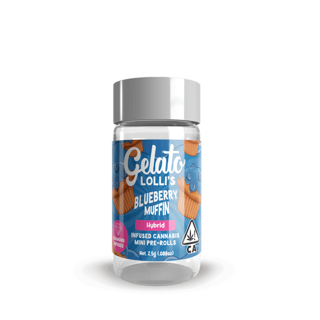 Photograph of product: Blueberry Muffin | .6G x 5pk Lolli