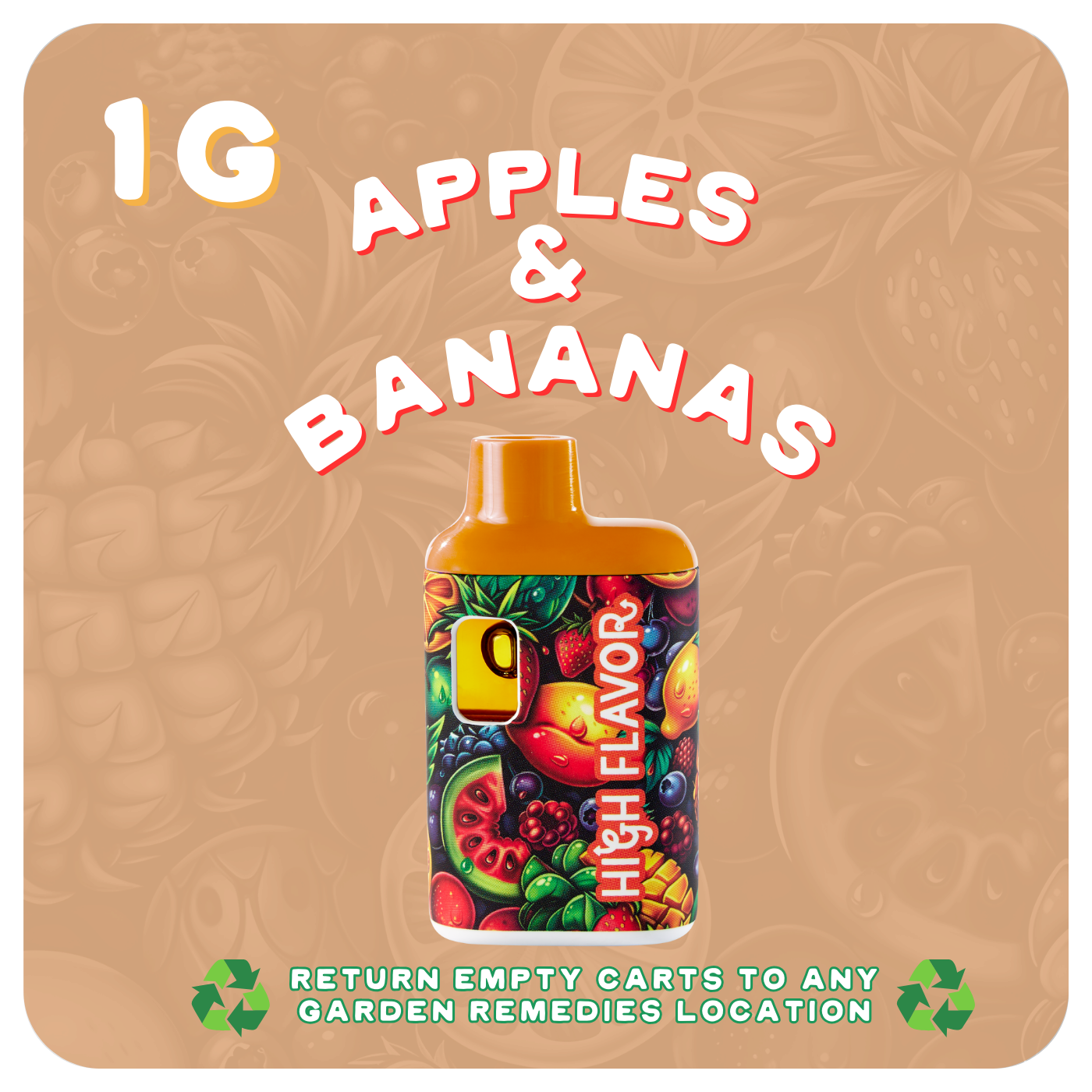 Photograph of product: Apples & Bananas Live Rosin Disposable Vape | 0.5g - Good Chemistry