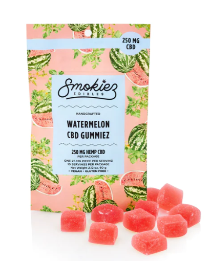 Photograph of product: Smokiez - CBD Gummies - Sour Watermelon (250mg)