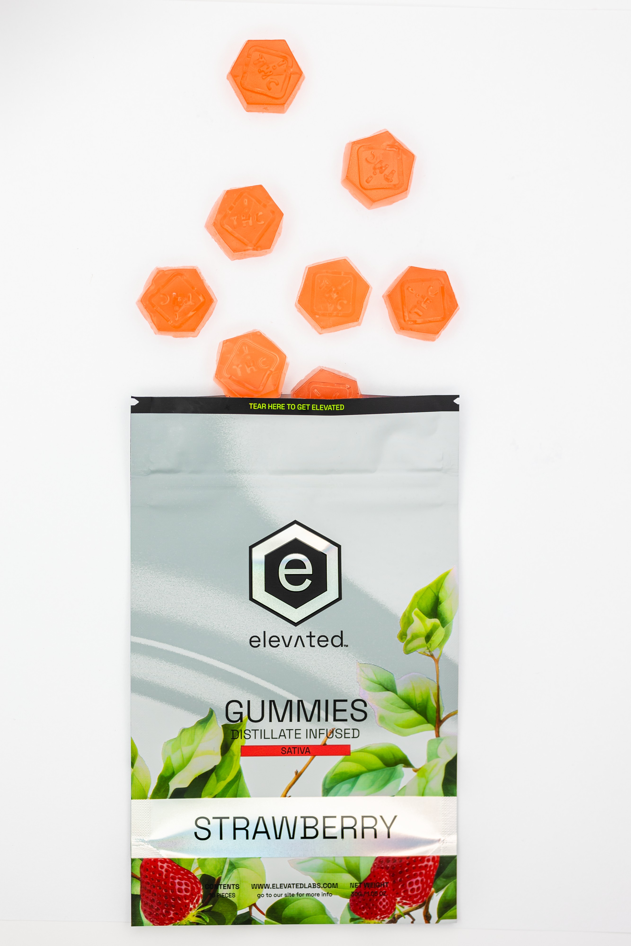Photograph of product: Elevated Gummies - Strawberry 100mg