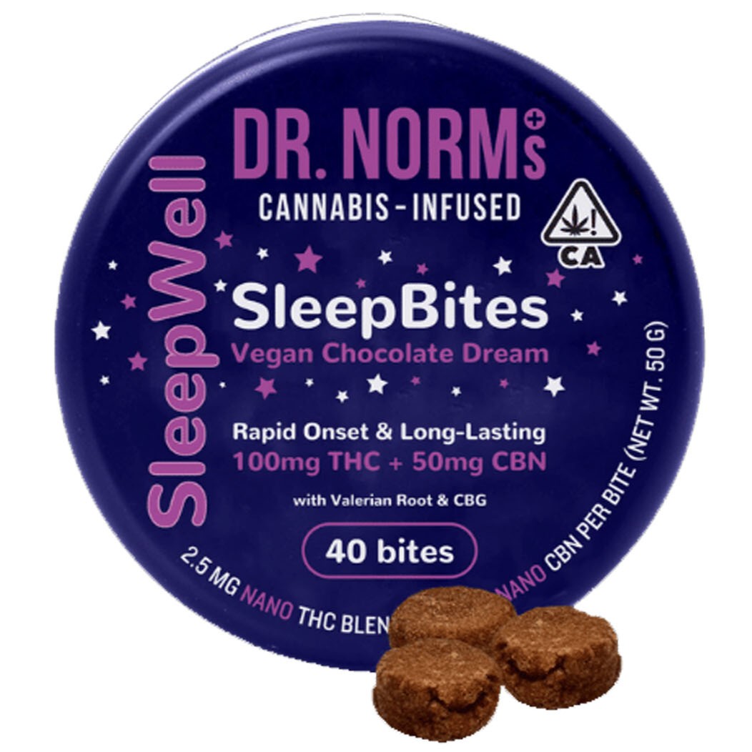 Photograph of product: 2:1 BROWNIE 100MG SLEEP BITES 40 PACK