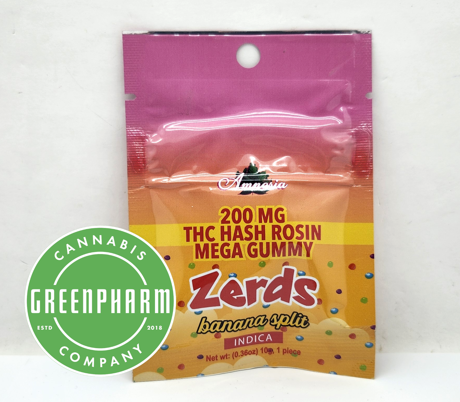 Photograph of product: Edible | Amnesia | Banana Split au chocolat Rosin Gummies SINGLE | 200mg