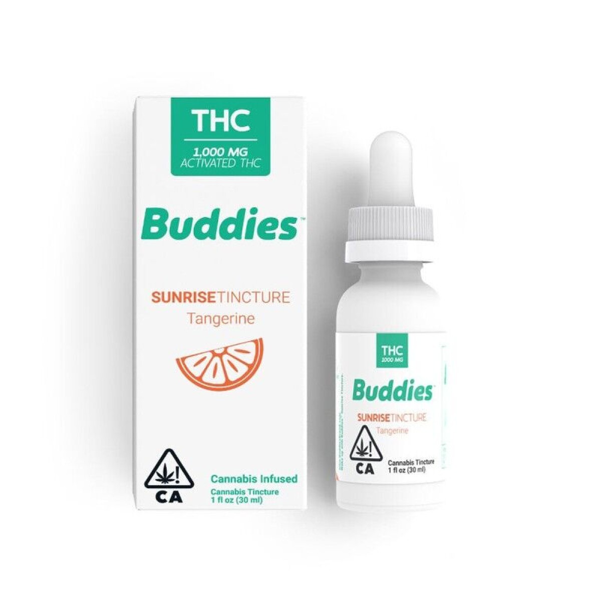 Photograph of product: SUNRISE TANGERINE TINCTURE 1000MG 30ML - BUDDIES