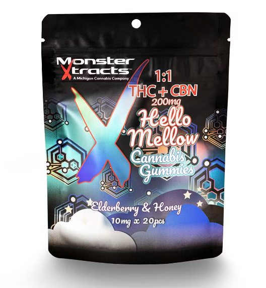 Photograph of product: Elderberry & Honey 1:1 TH-oui:CBN | 20x10 | 200mg | Monster Xtracts