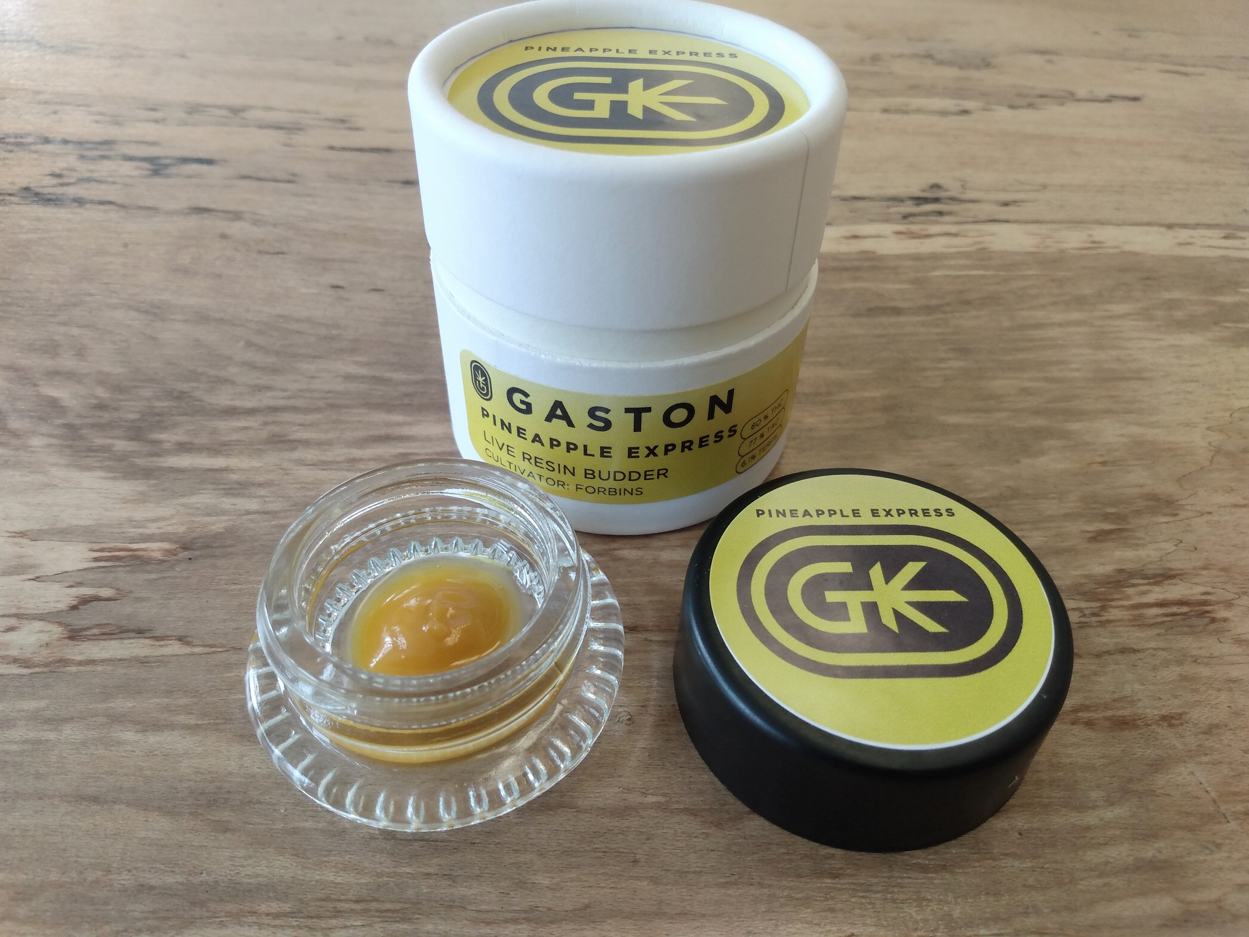 Photograph of product: Gaston | Pineapple Express | Live Budder | 1g | 60% TH-oui