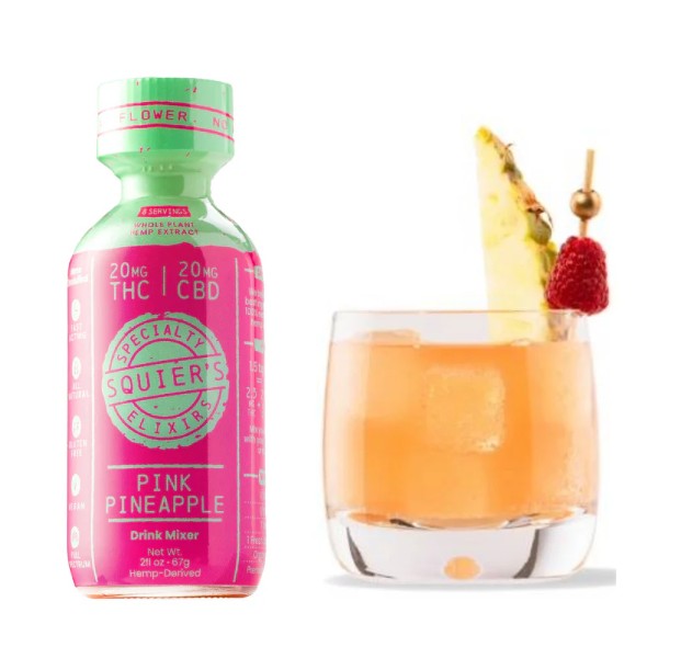 Photograph of product: Squier's Elixirs | Pink Pineapple | 500mg 4oz. au chocolat Rosin Drink Mixer