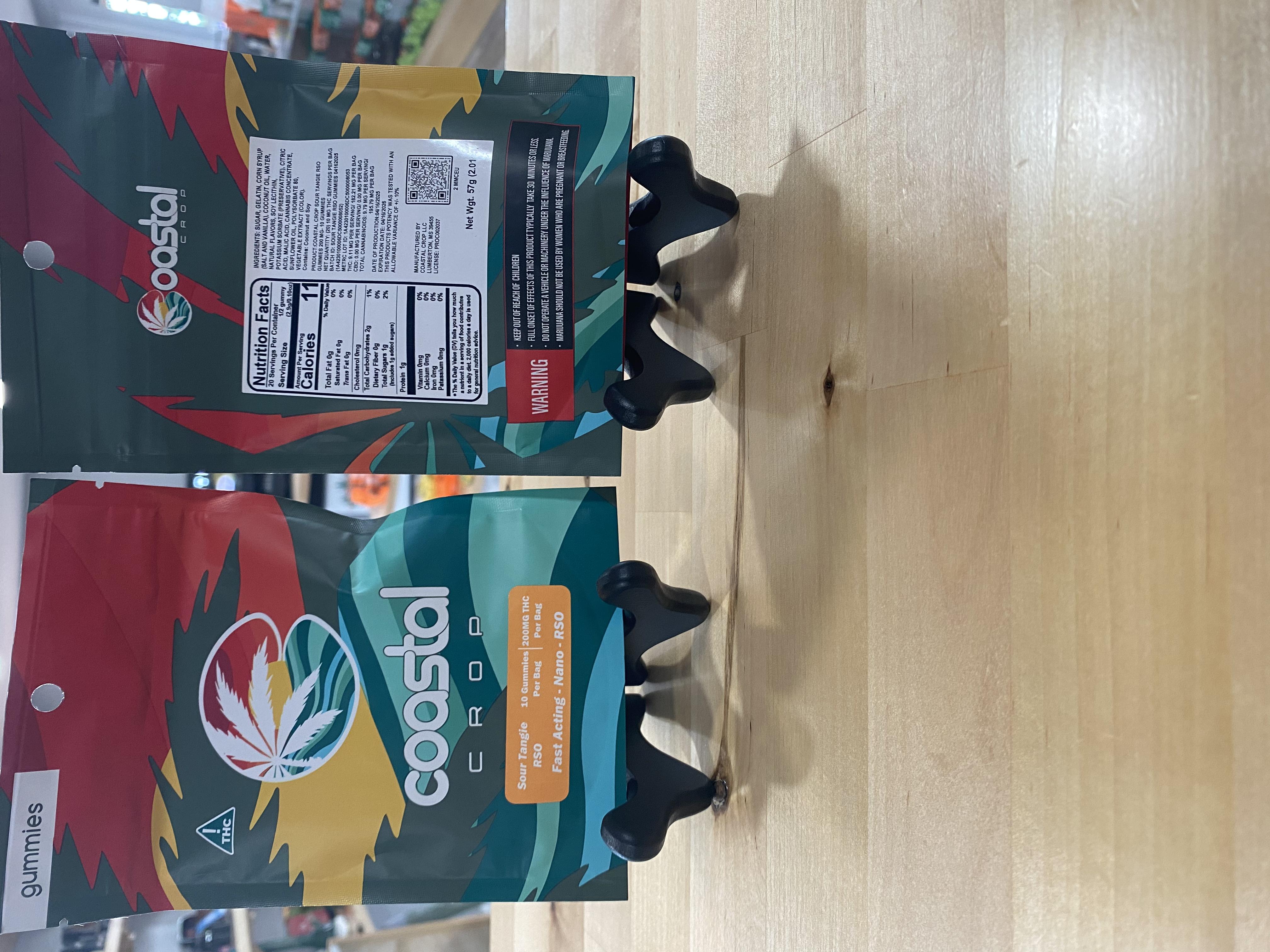 Photograph of product: Coastal Crop Sour Tangie  RSO Gummies 200 mg