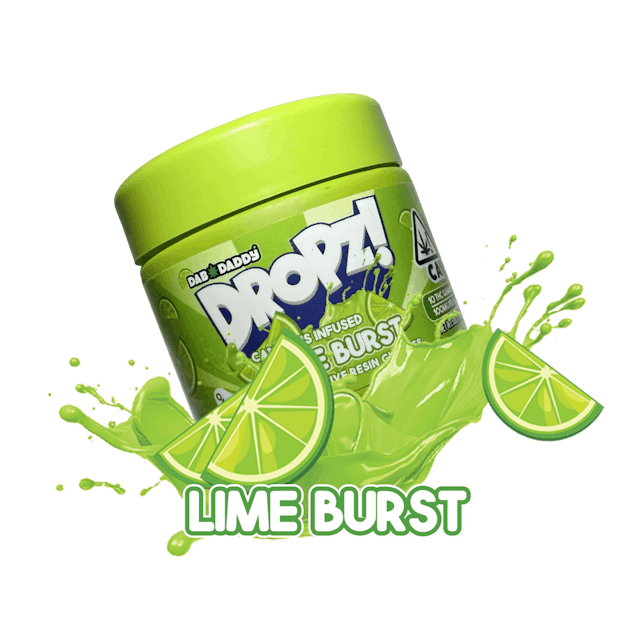 Photograph of product: 100mg Lime Burst Live Resin Dropz - 