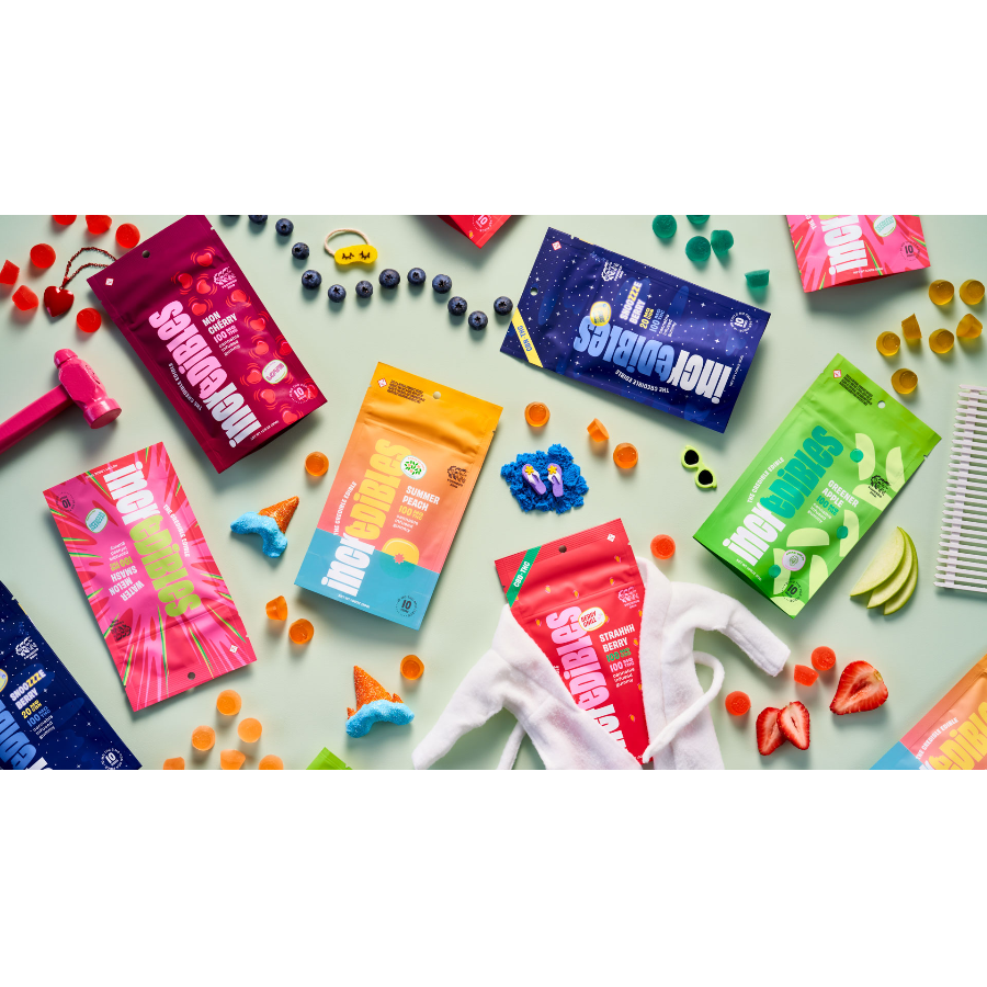 Photograph of product: MED ONLY - Incredibles 40mg Watermelon Smash Chews - 400mg