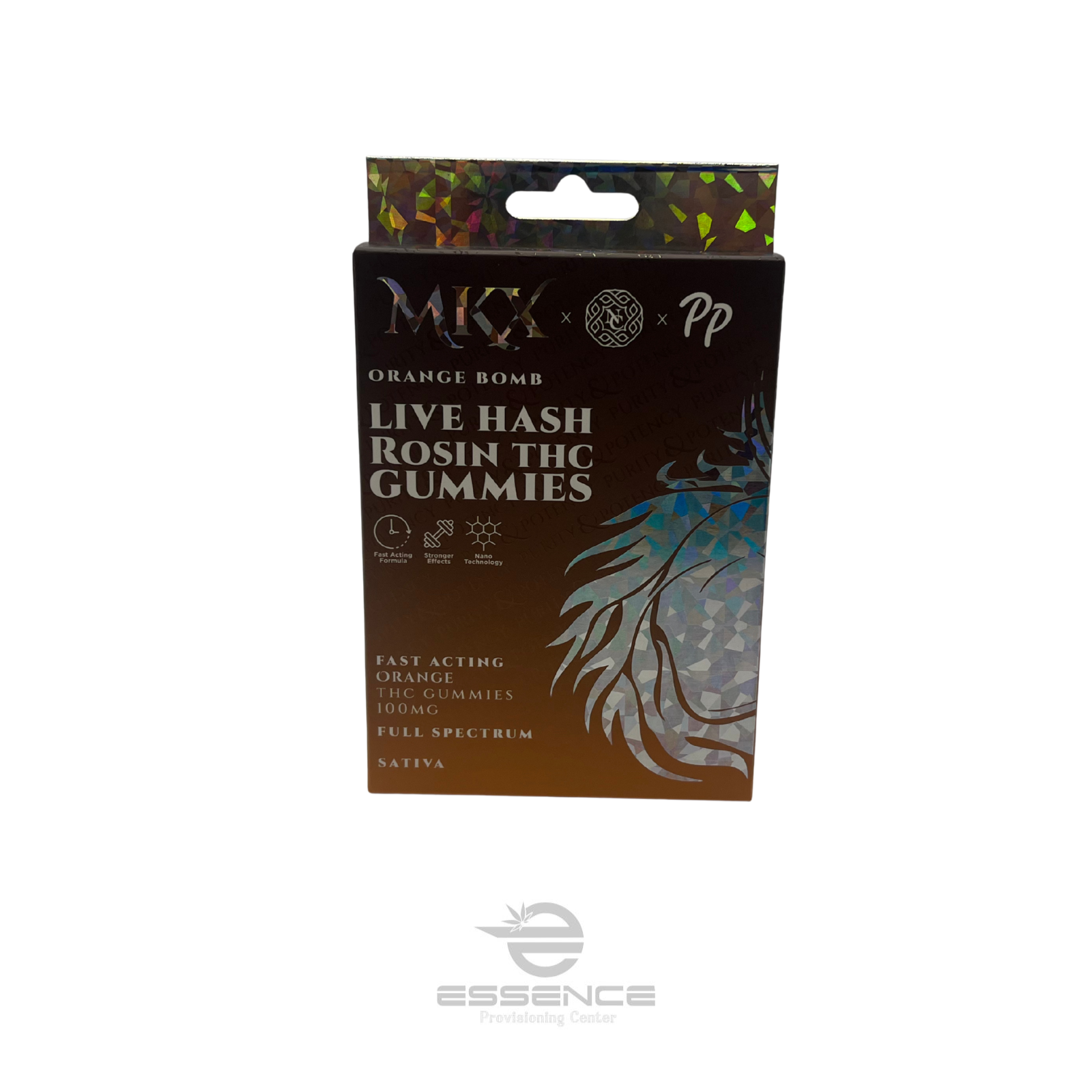 Photograph of product: MKX - Orange Bomb Live au chocolat Rosin Gummies - 100mg (Oui'd)