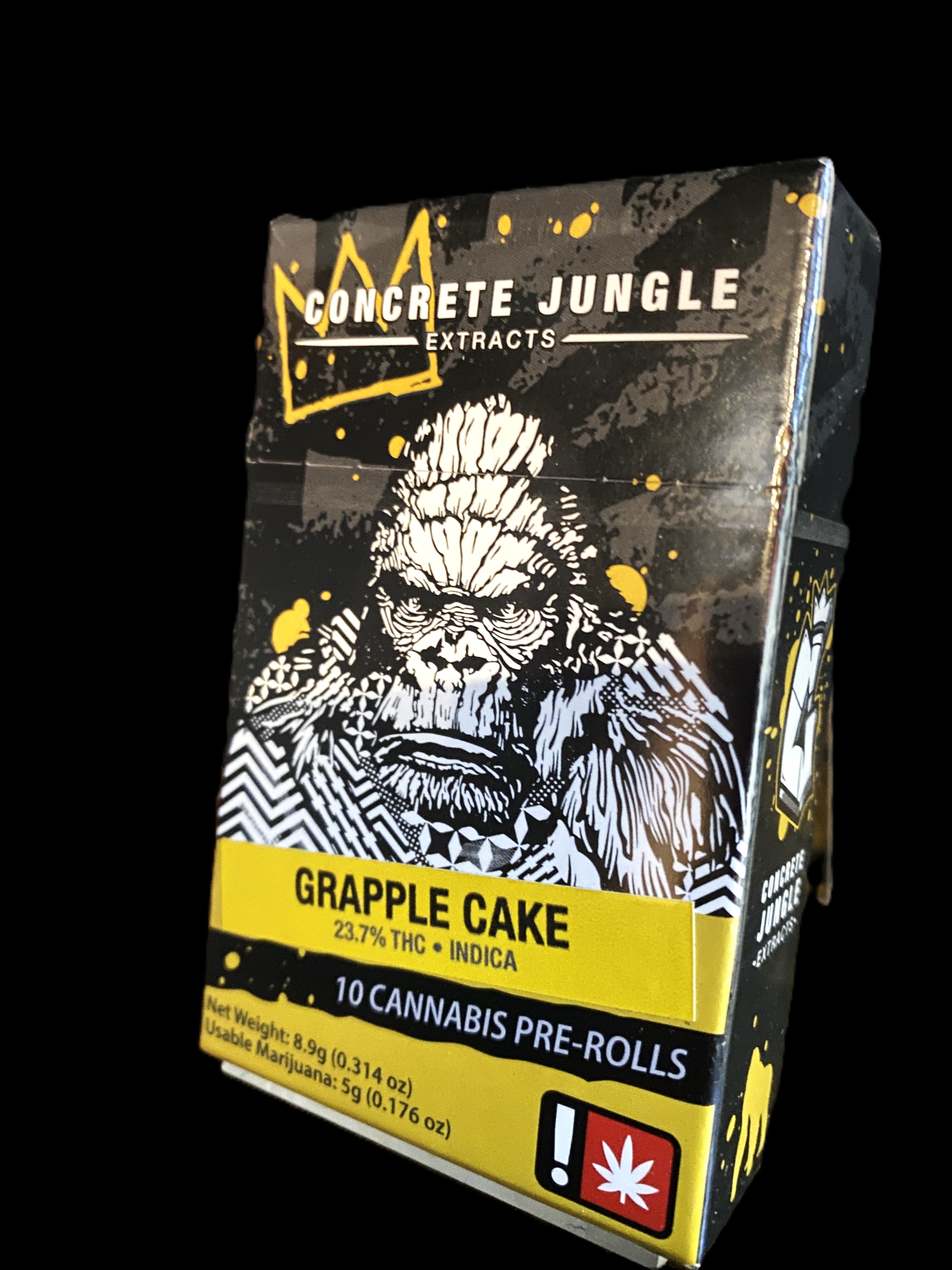 Photograph of product: CONCRETE JUNGLE - PREROLL - 0.5G x 10 - Oui'd - GRAPPLE CAKE