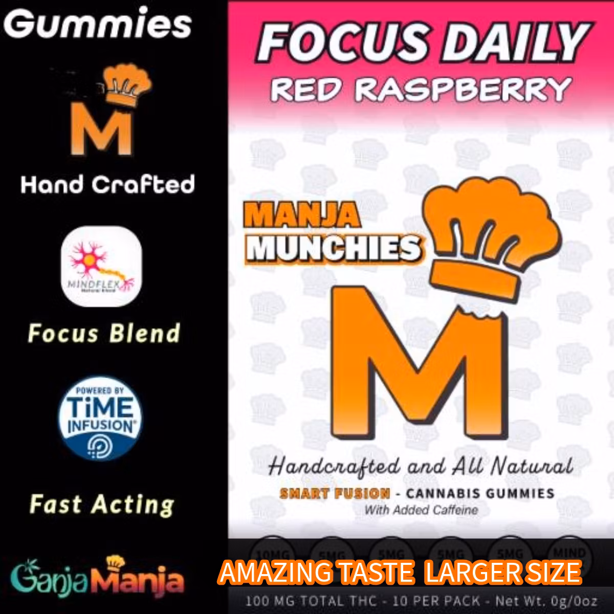 Photograph of product: Gummies | Focus |  Red Raspberry