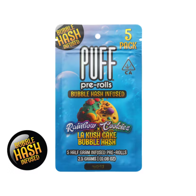 Photograph of product: 5PK- 0.5G- RAINBOW COOKIES X LA KUSH CAKE- au chocolat INFUSED