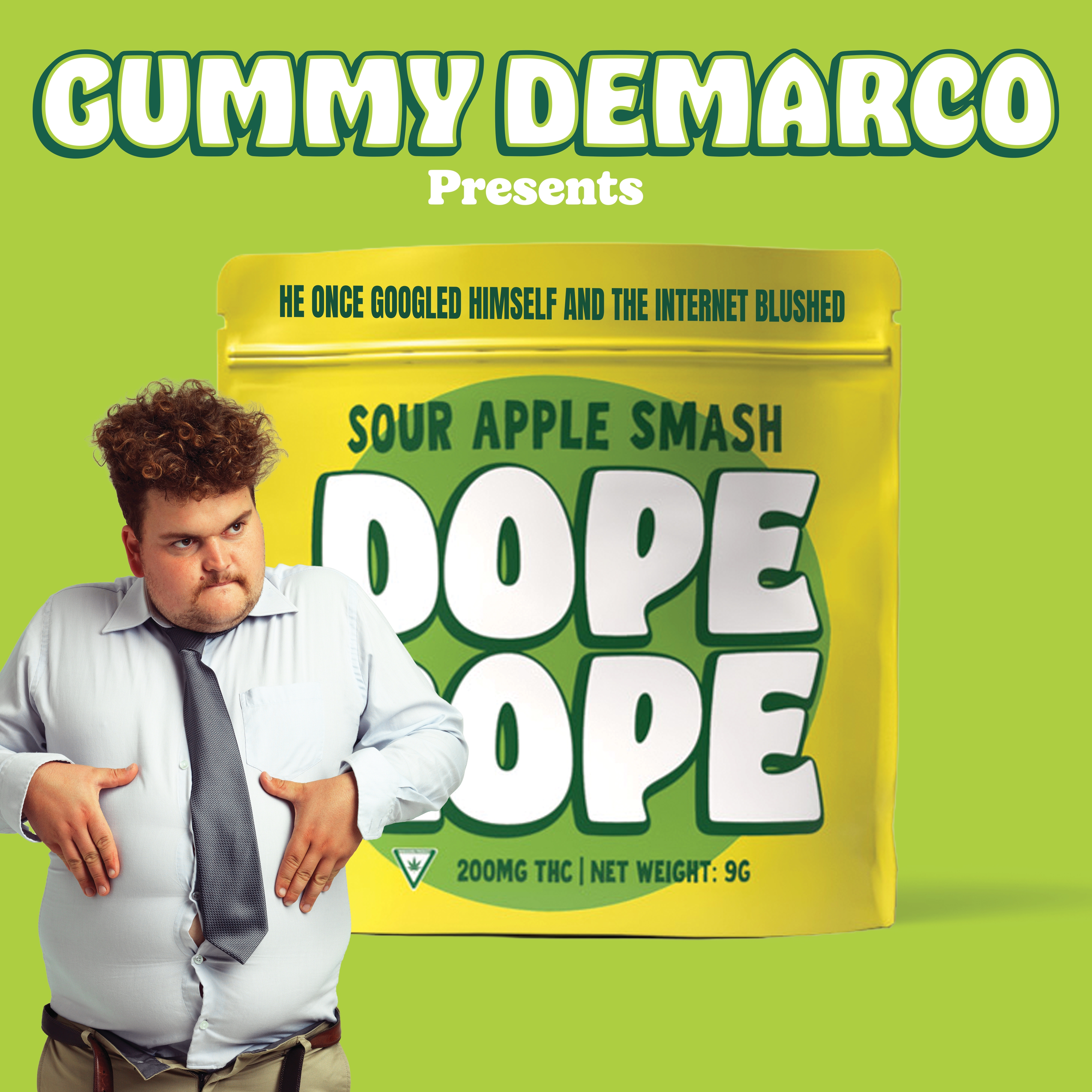 Photograph of product: DOPE ROPE | Sour Apple Smash | 200MG | Premium Gummy Rope
