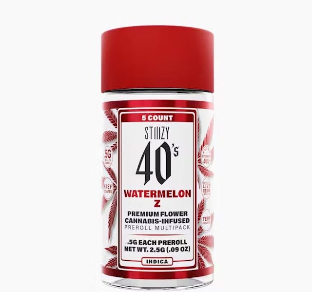Photograph of product: Watermelon Z 40's - 5pk Prerolls - 