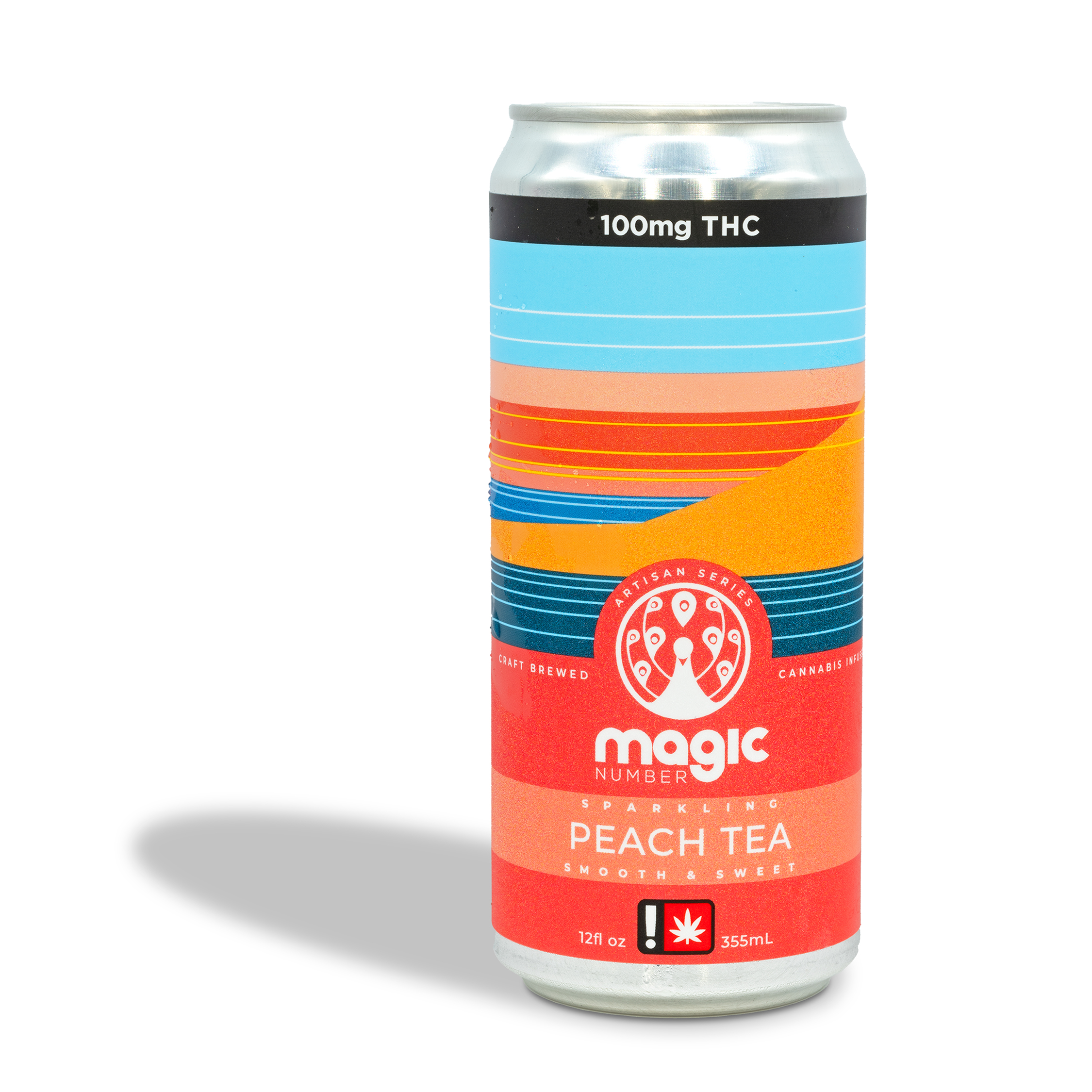 Photograph of product: Magic Number - Sparkling Peach Tea 100mg - 12oz