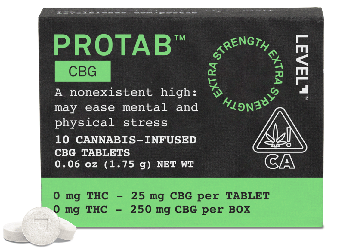 Photograph of product: Level - CBG Protab Tablets 250mg