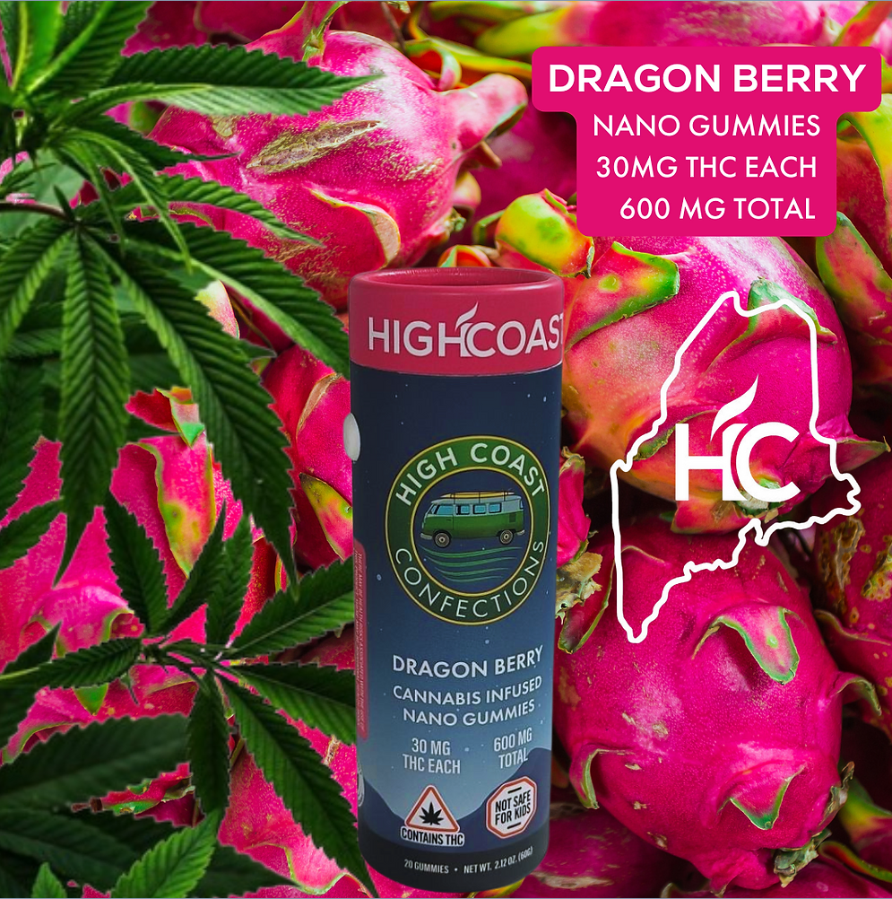 Photograph of product: 600mg Dragon Berry Nano Gummies