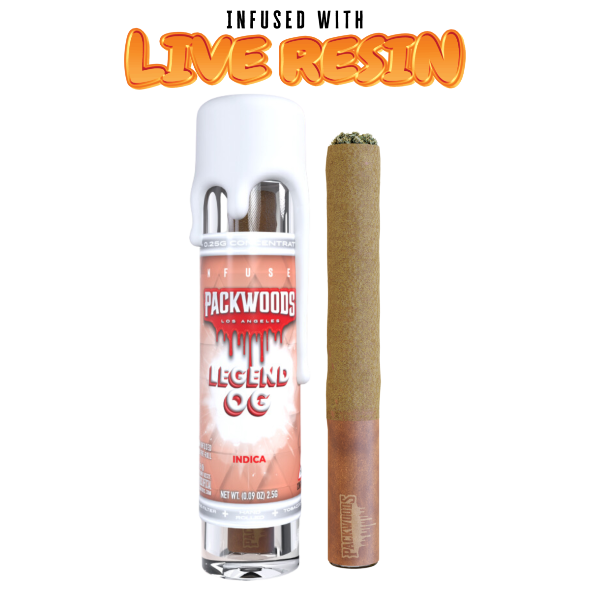 Photograph of product: Infused Blunt - Live Resin & Kief - Legend OG - 2.5g