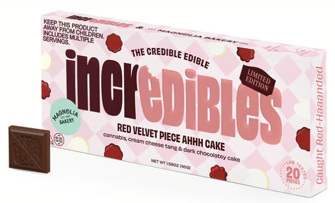 Photograph of product: Red Velvet Cake 1:1 CBD Chocolate Bar