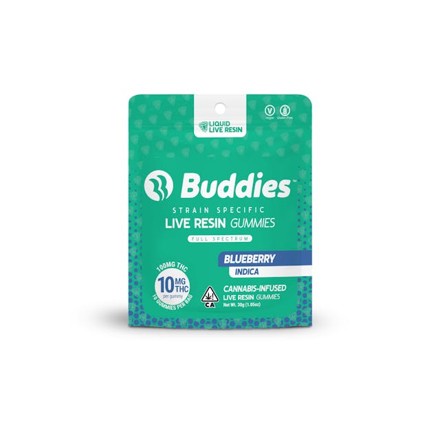 Photograph of Product: Blueberry 10ct (I)Live Resin Gummies - 