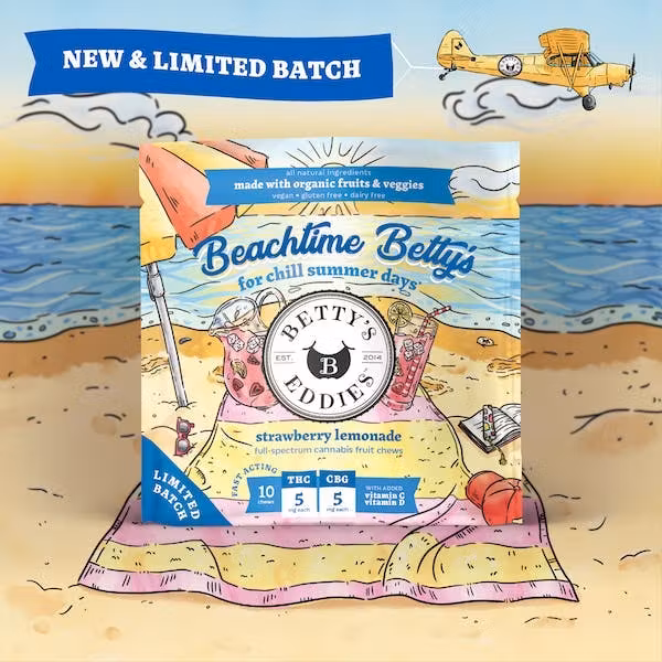Photograph of product: Betty's Eddies - Strawberry Lemonade - Chews - 50mg
