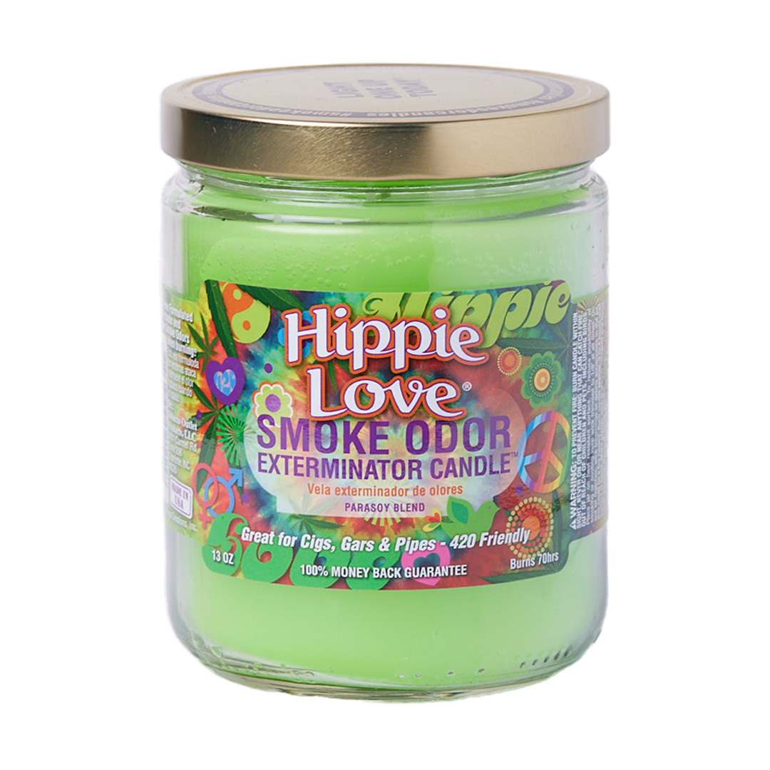 Photograph of product: Hippie Love Smoke Odor Exterminator Candle