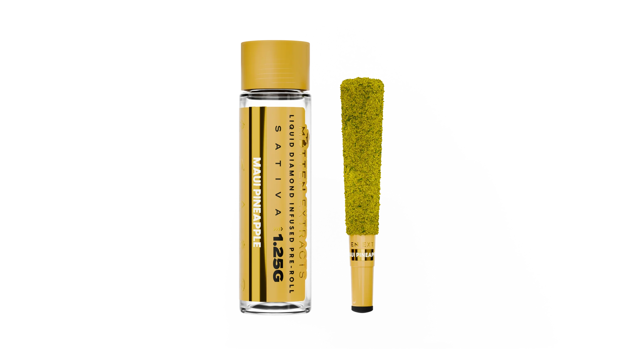 Photograph of product: Mitten Extracts - 1.25g Infused Preroll - Maui Pineapple Oui'd