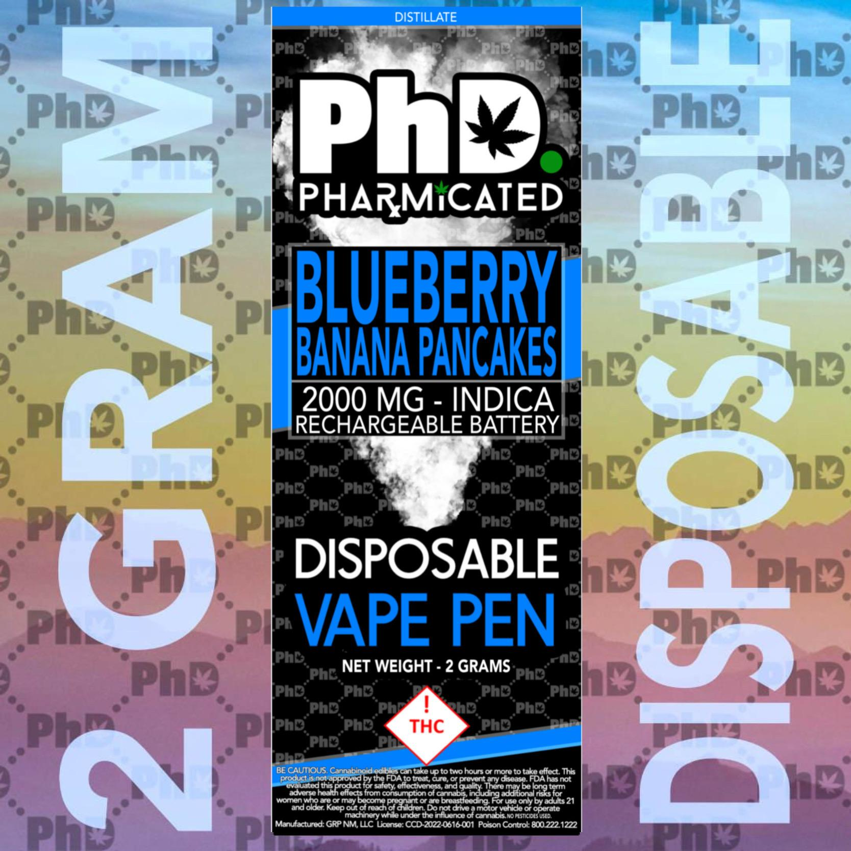 Photograph of product: PhD - Disposable Vape 2g - Island Mist (S/H)