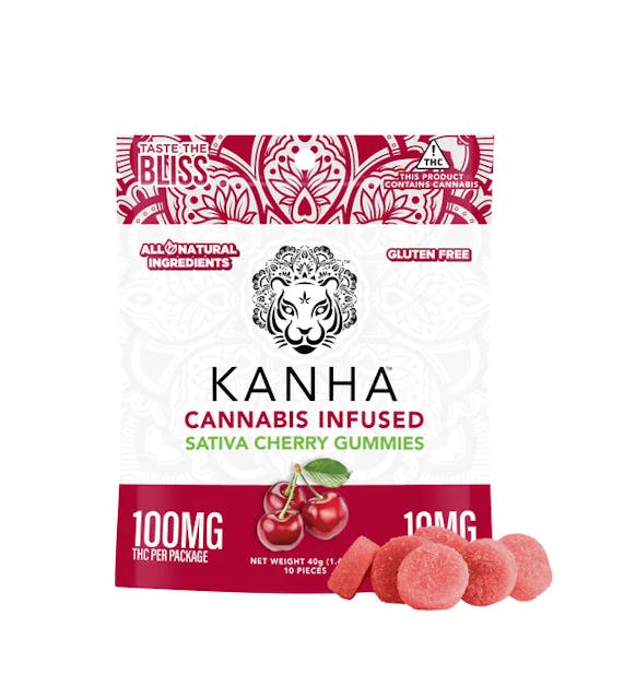 Photograph of product: 100MG Gummies Classic Cherry - Cherry (Sativa)
