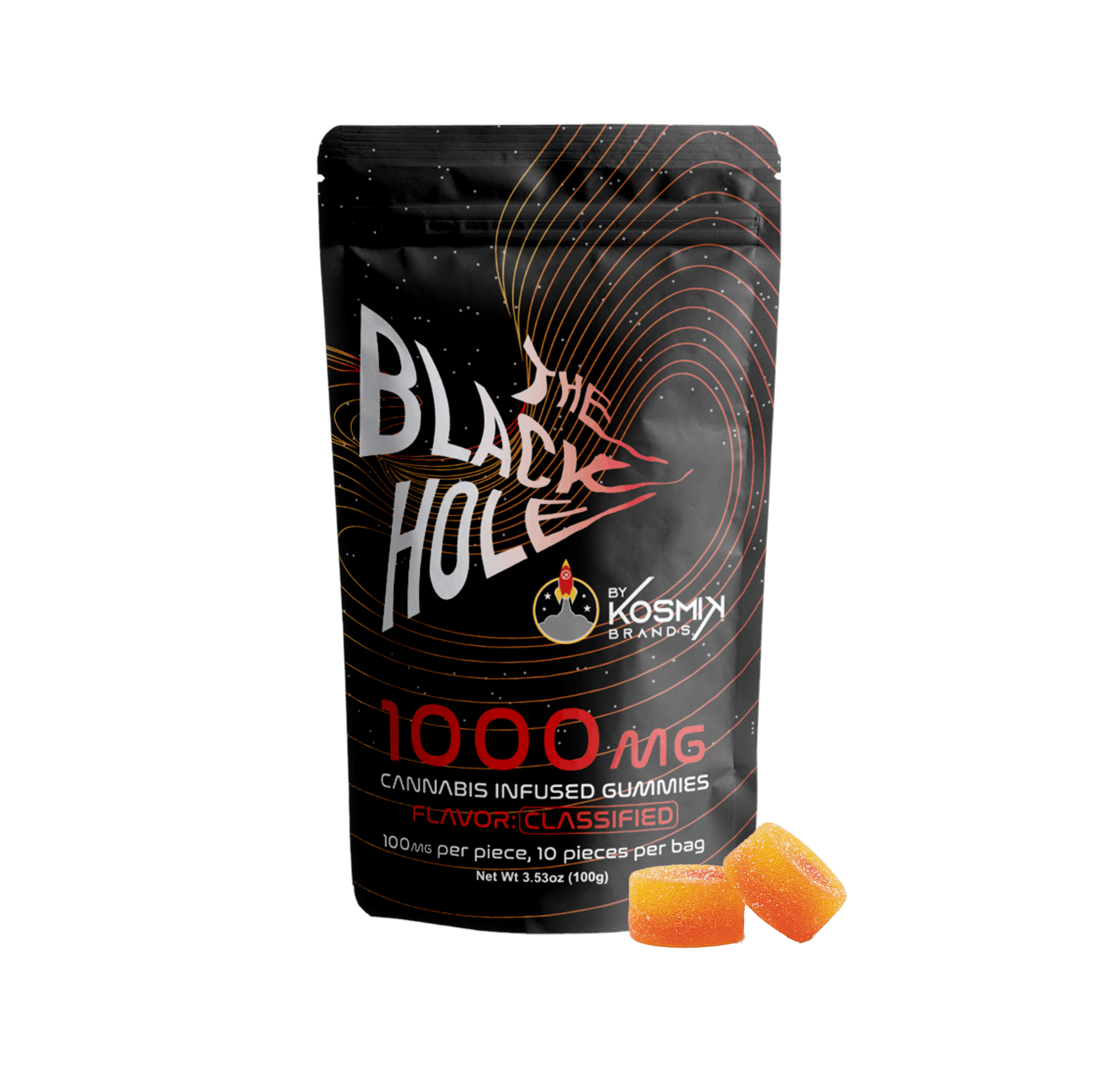 Photograph of product: 1000mg Gummies | Black Hole Red