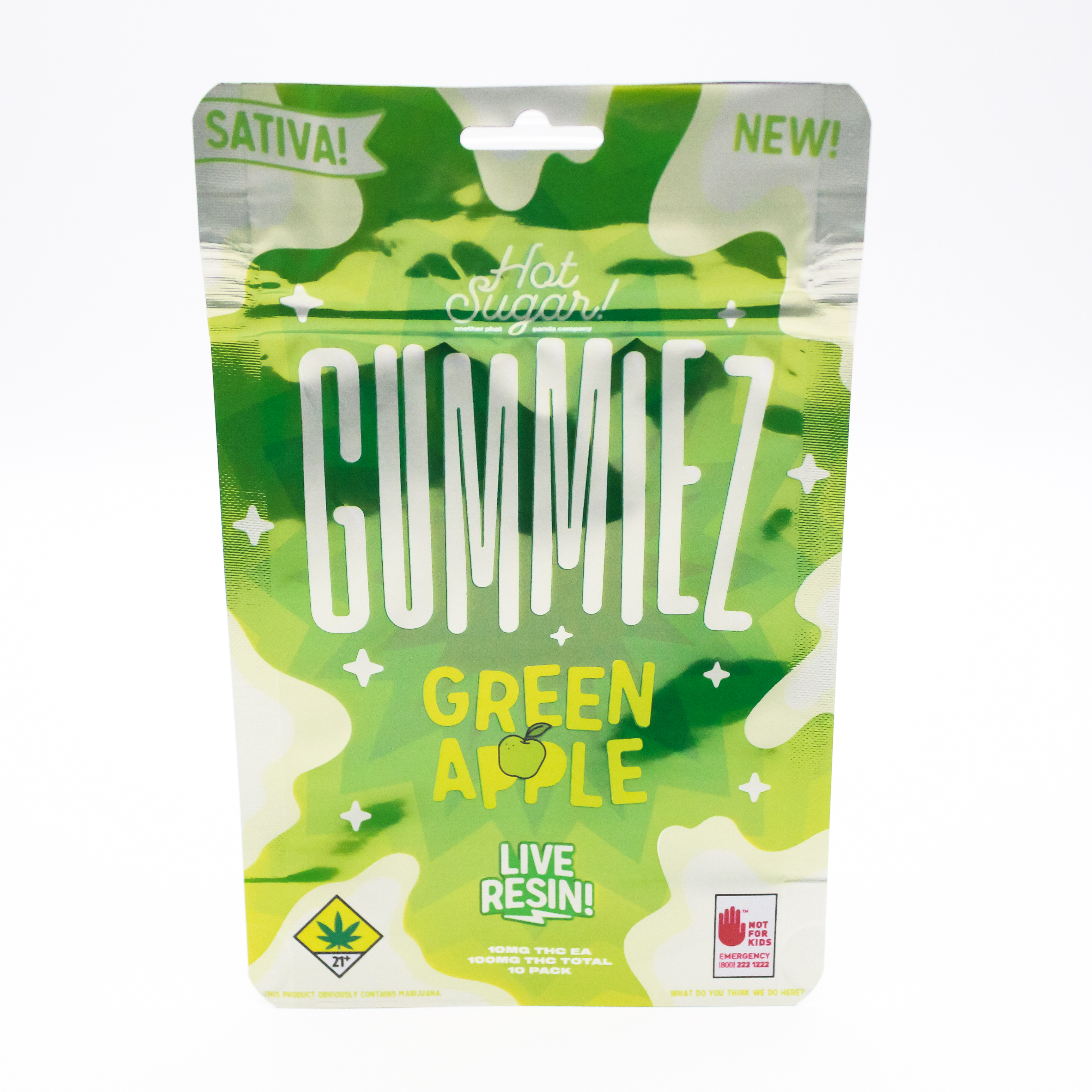 Photograph of product: Green Apple Live Resin Gummiez - Oui'd | 10pk | (100mg)