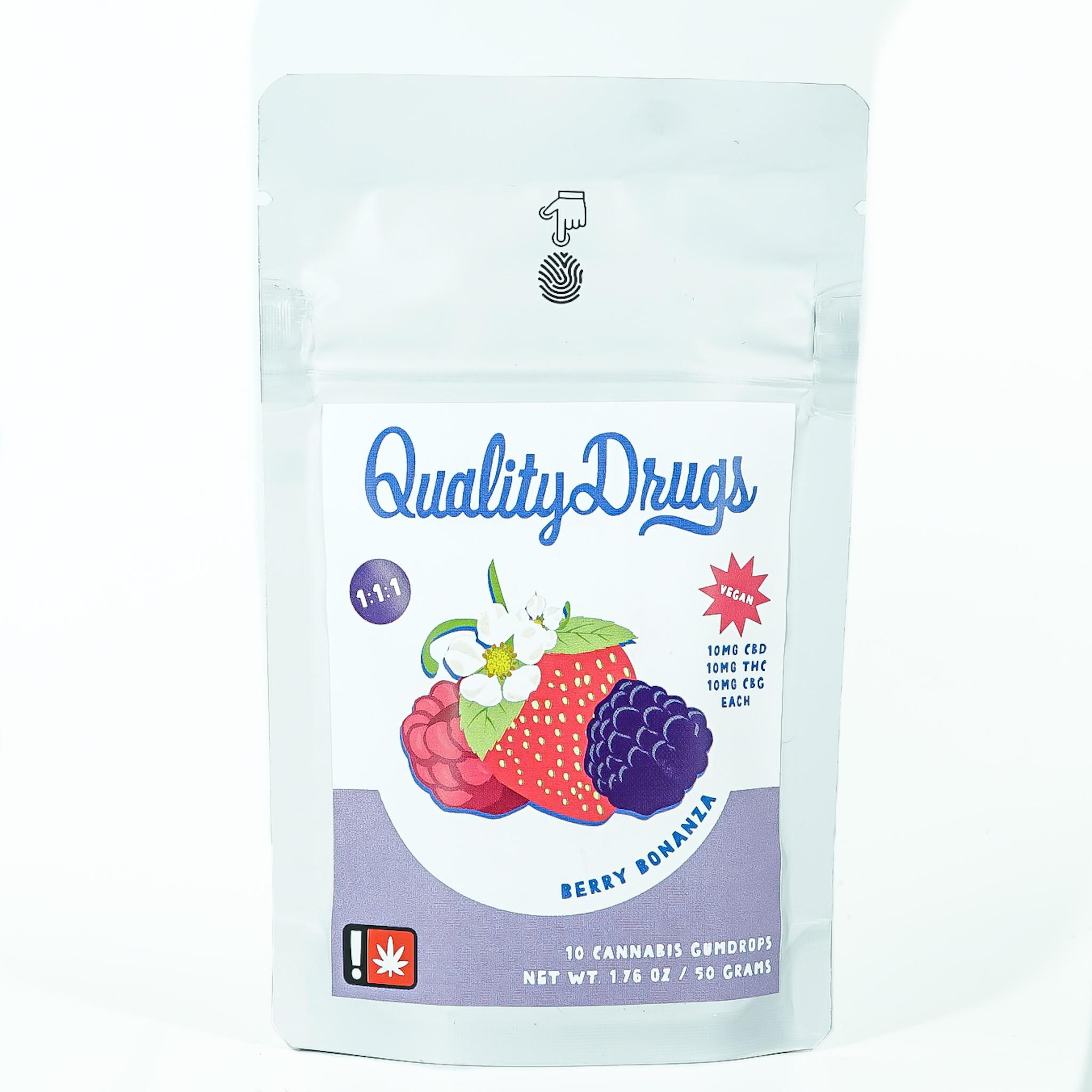 Photograph of product: Berry Bonanza - 1:1:1 Multipack Gummies - Quality Drugs