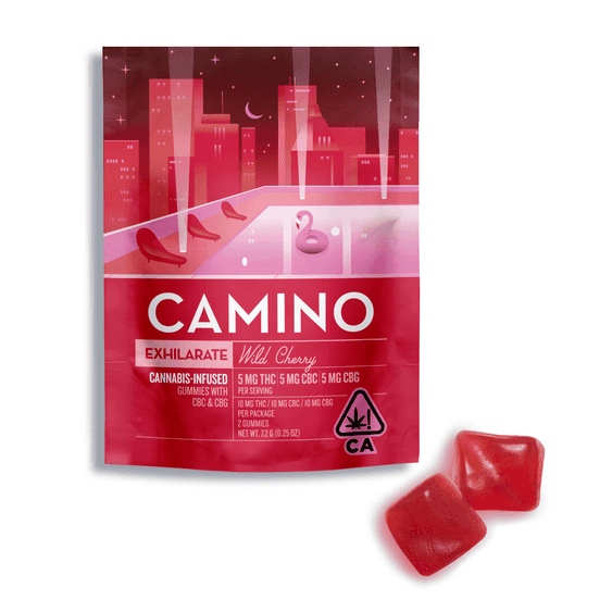 Photograph of product: WILD CHERRY CBC + CBG EXHILARATE GUMMIES - 2 PACK