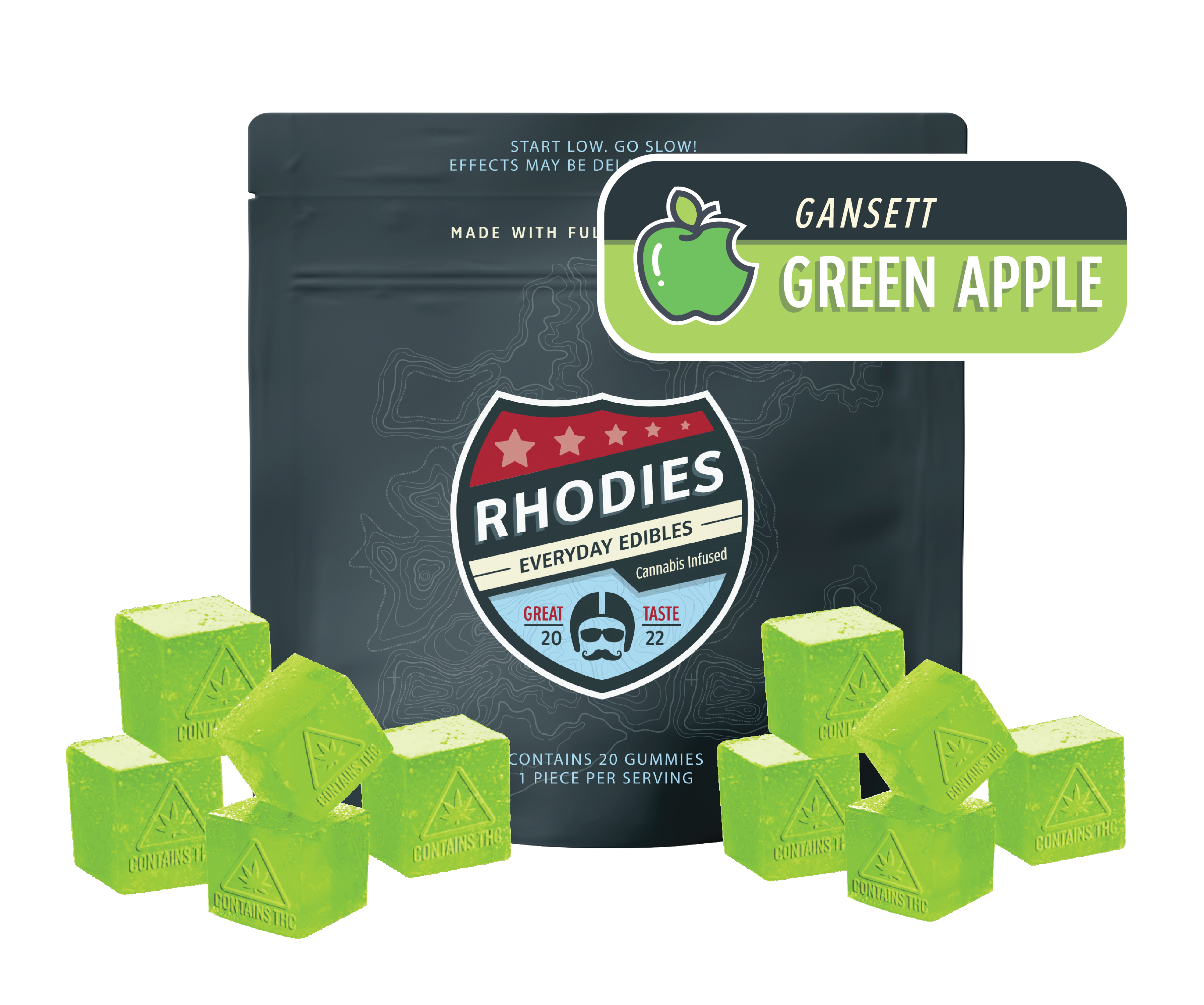 Photograph of product: Green Apple | Gummies | 20pk