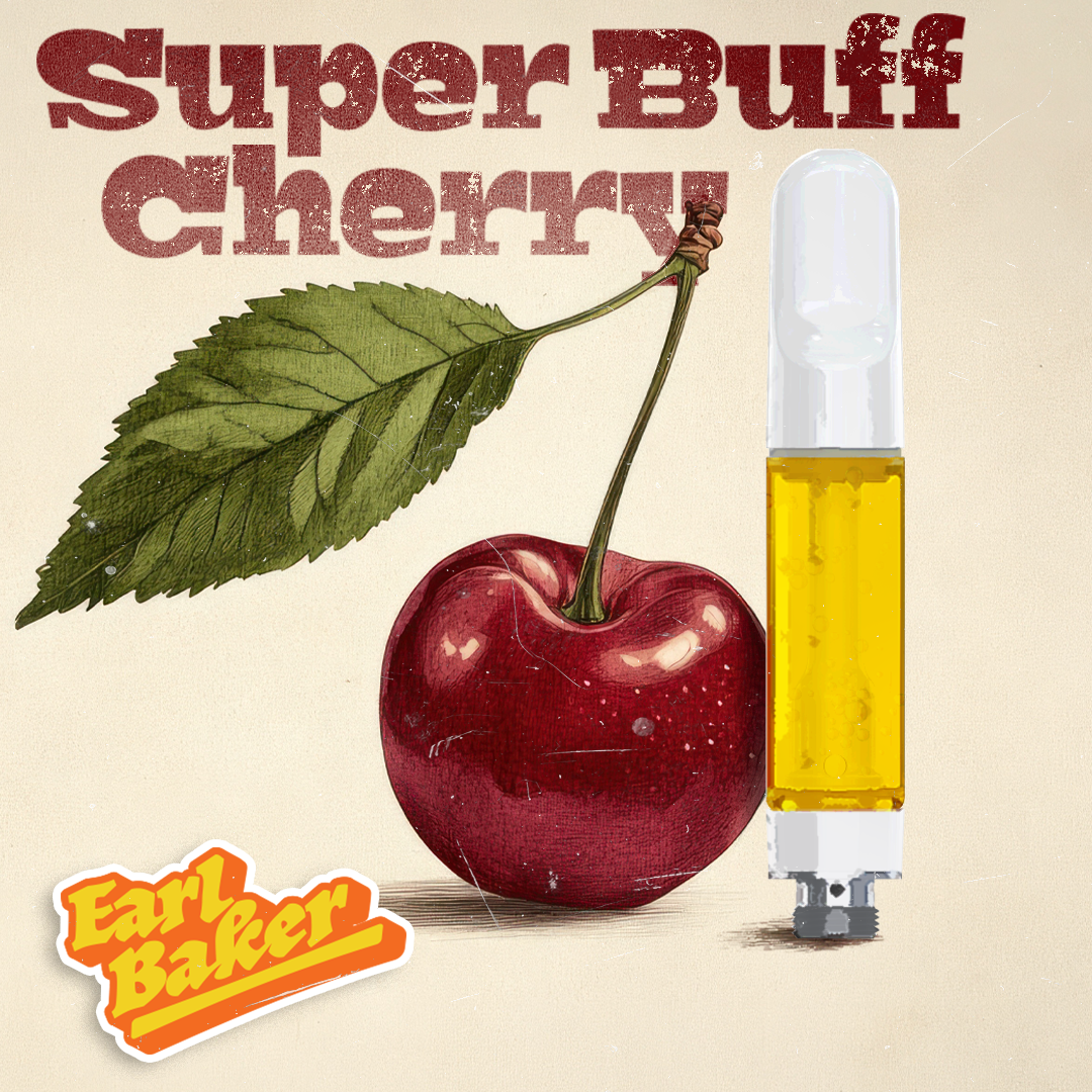 Photograph of product: Earl Baker Super Buff Cherry Vape 86.82% (H) 1g - 00056