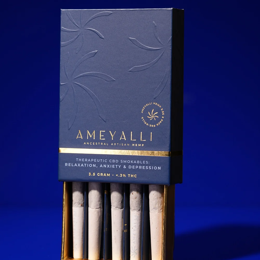 Photograph of product: Ameyalli  Wellness | CBD Preroll 5-pack | Ameyalli Blue