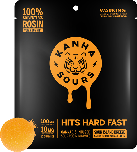 Photograph of product: Gummies | Kanha | NANO Sour Island Breeze 10pk/100mg [Rosin]