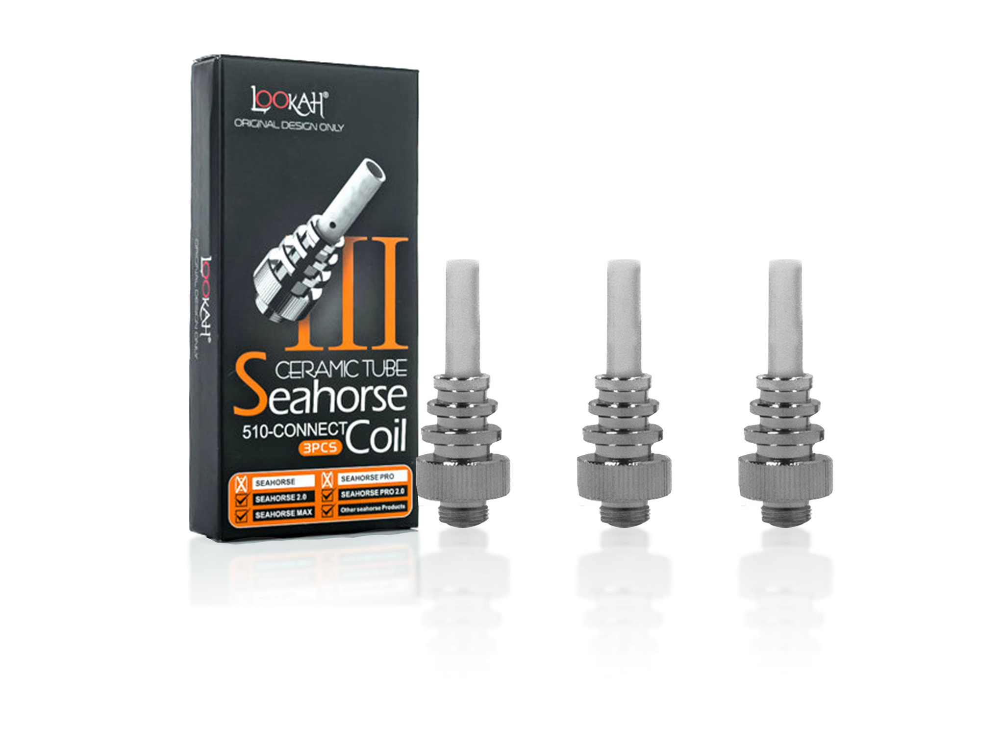 Photograph of product: Lookah - Seahorse Ceramic Tube Coil III 3pcs