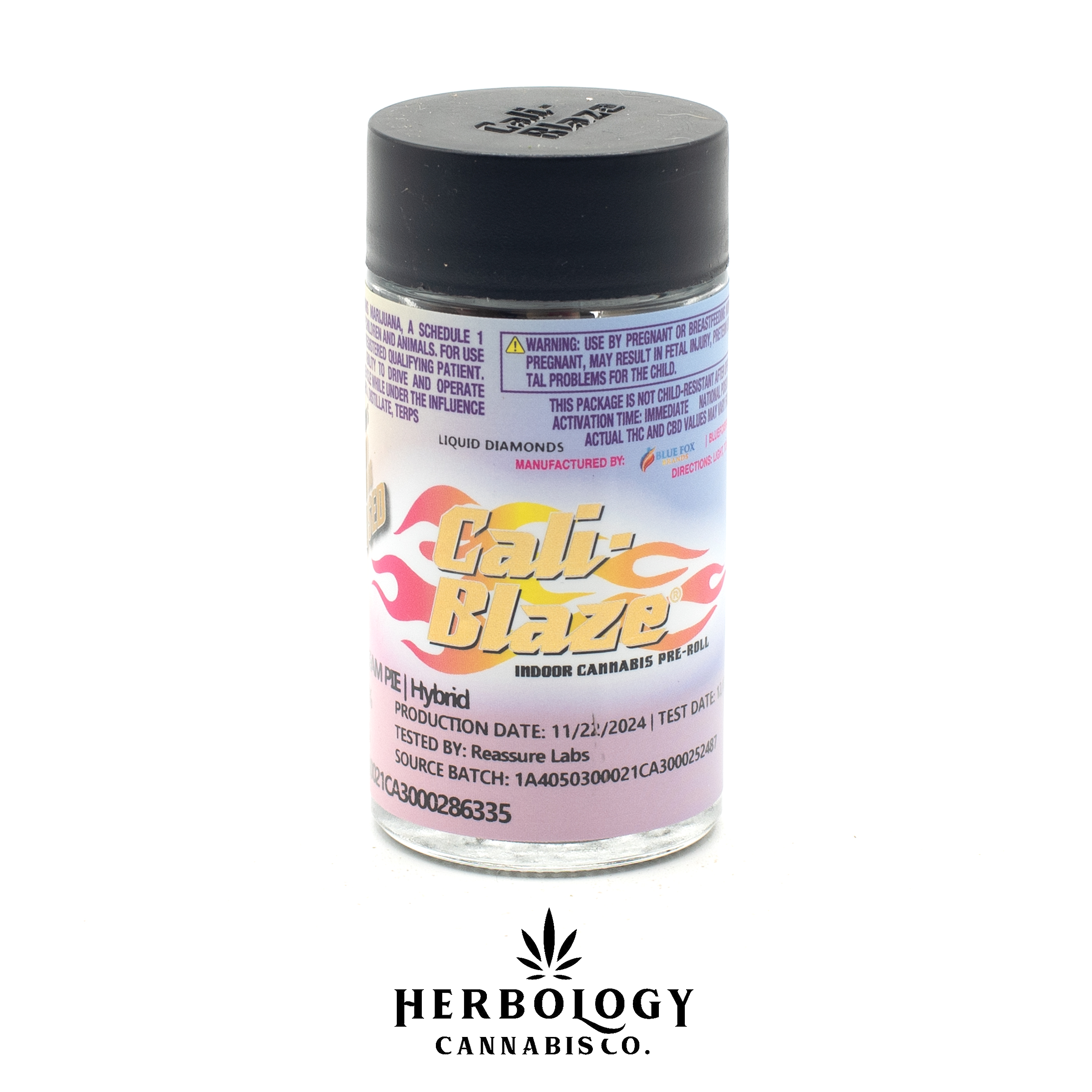 Photograph of product: Cali-Blaze | Infused Pre-Roll 5 Pack | Banana Cream Pie | 3.5g