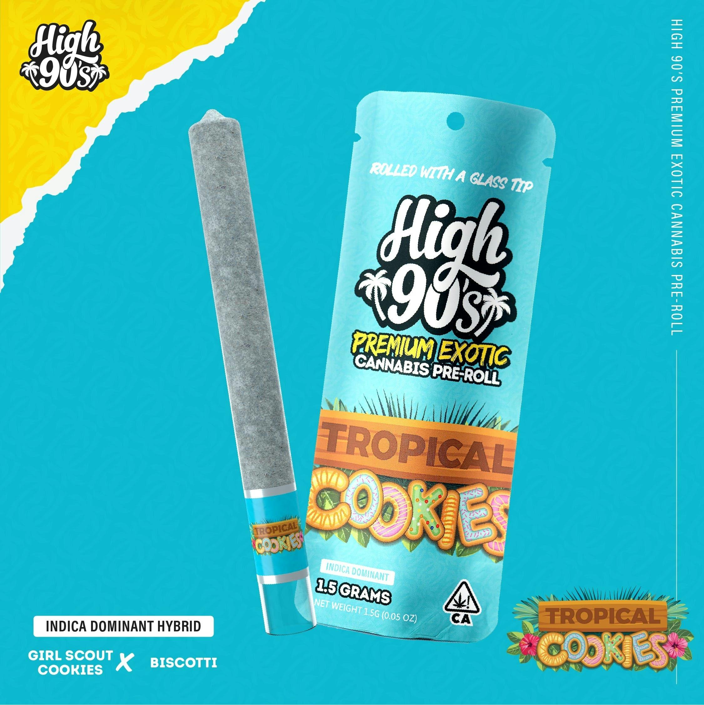 Photograph of product: High 90's Preroll Tropical Cookies $14