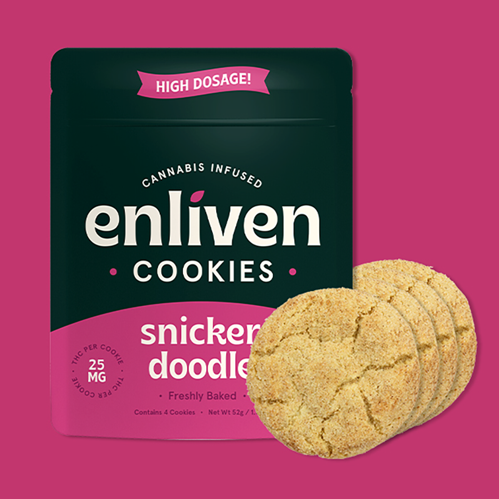Photograph of product: ENLIVEN Cookies 100mg: Snickerdoodle 4pc