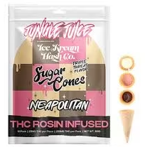 Photograph of product: Neapolitan Live Rosin Sugar Cones - 200mg