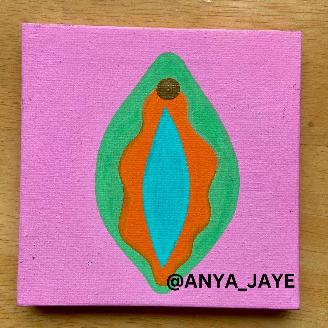 Photograph of product: AJ's Art Large Coochie Canvas -- large canvas by Anya Jaye