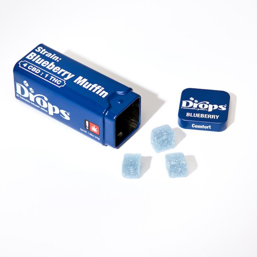 Photograph of product: Drops 20pc - Blueberry 4:1 - 100mg - CBD