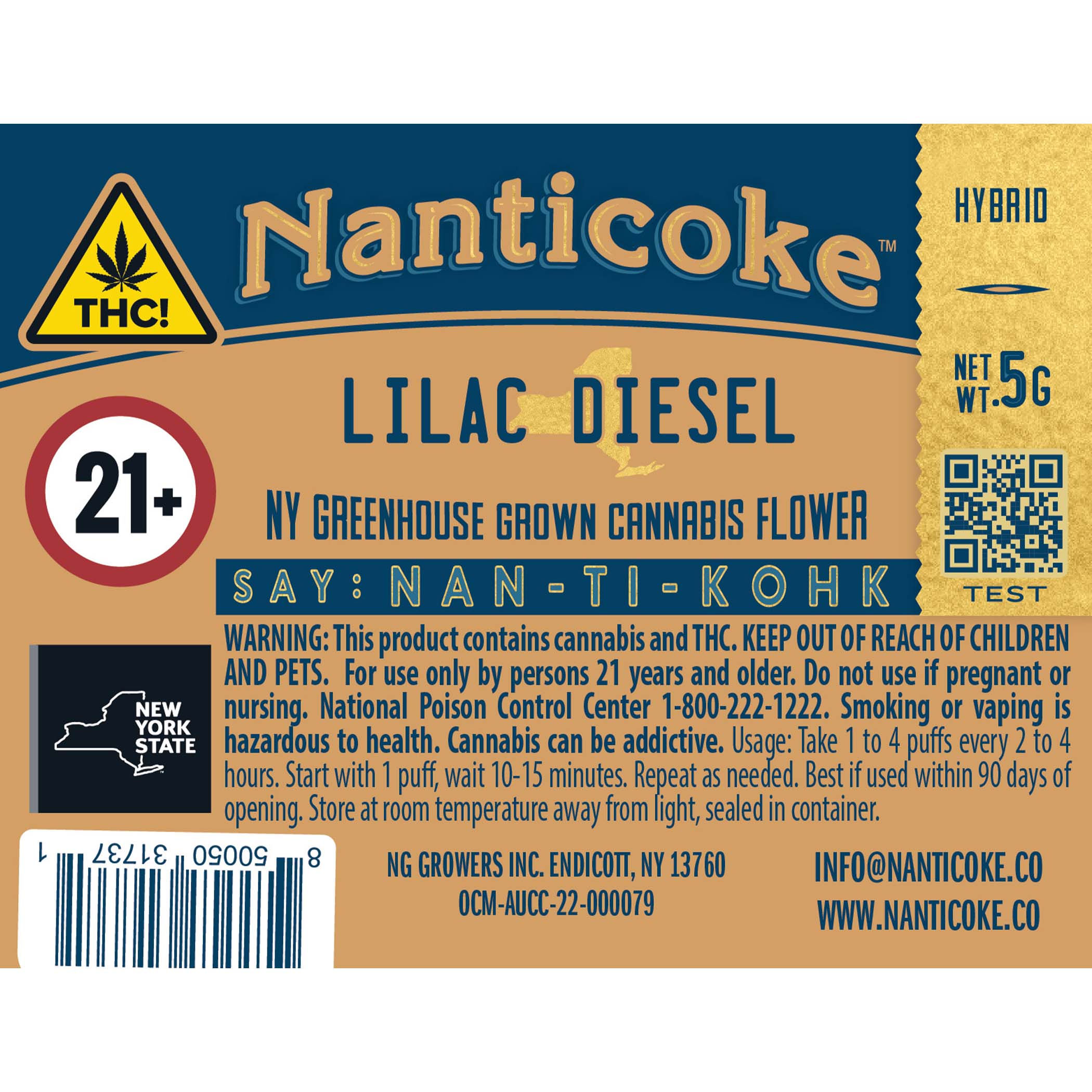 Photograph of product: Nanticoke | Lilac Diesel Single Preroll