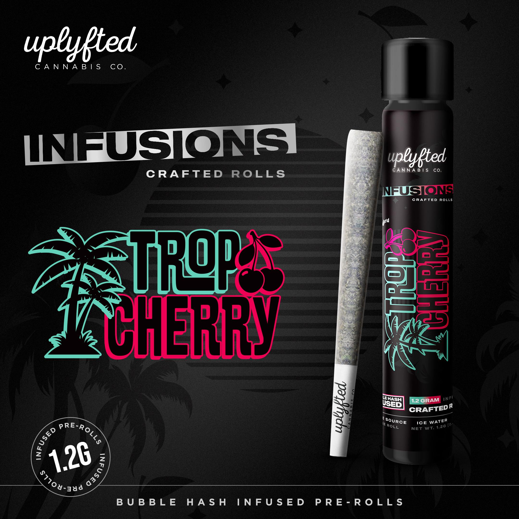Photograph of product: 1.2G TROP CHERRY BUBBLE au chocolat INFUSED PRE-ROLL
