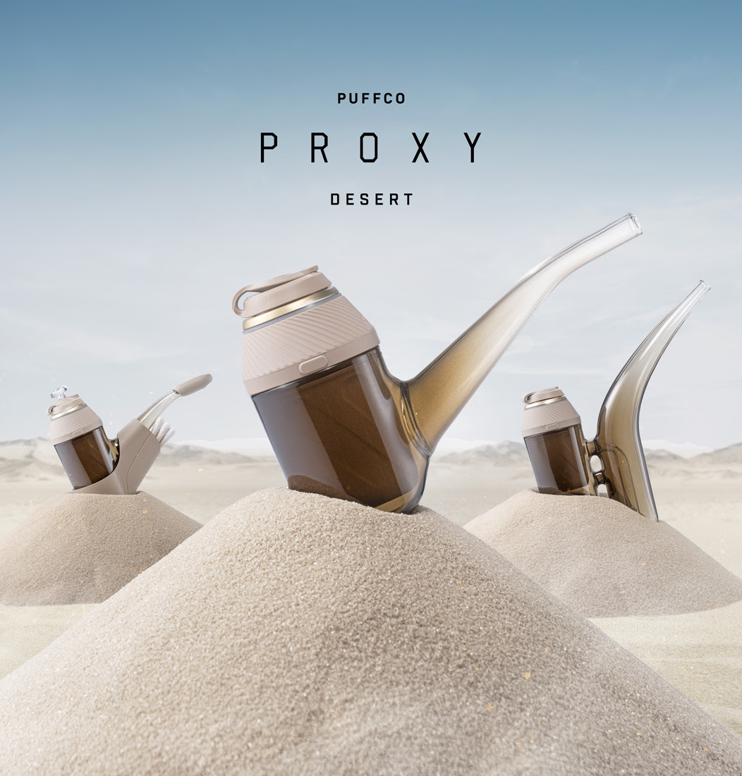 Photograph of product: Puffco | Proxy portable dabbing vaporizer | Desert