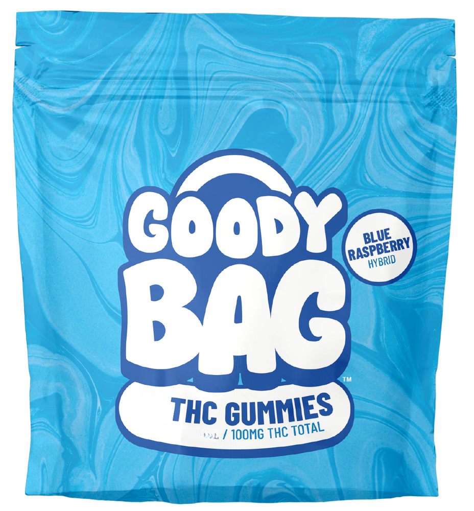 Photograph of product: Goody Bag Blue Raspberry (I) RSO Gummies 20mg 5pk